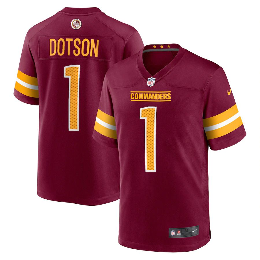 Men Washington Commanders #1 Jahan Dotson Nike Burgundy 2022 NFL Draft First Round Pick Game Jersey->los angeles chargers->NFL Jersey